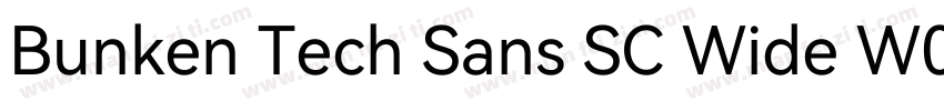 Bunken Tech Sans SC Wide W05XBd字体转换